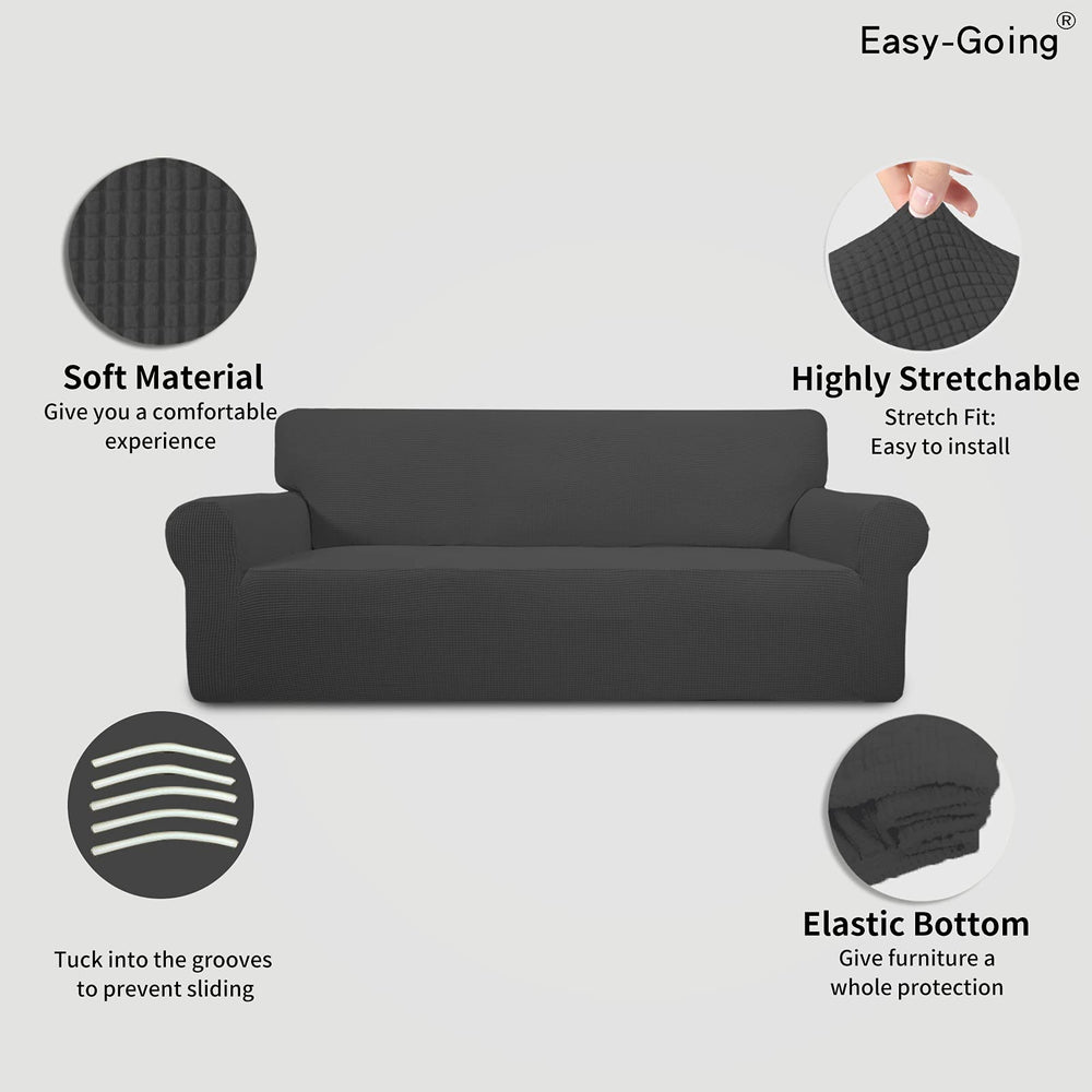 Sofá cubierto Easy-Going en sala, protección práctica y estética