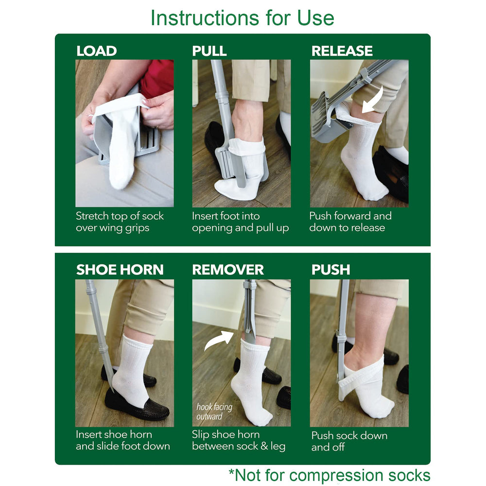 Easy Sock Ox comparación de tamaño junto a una mano para referencia
