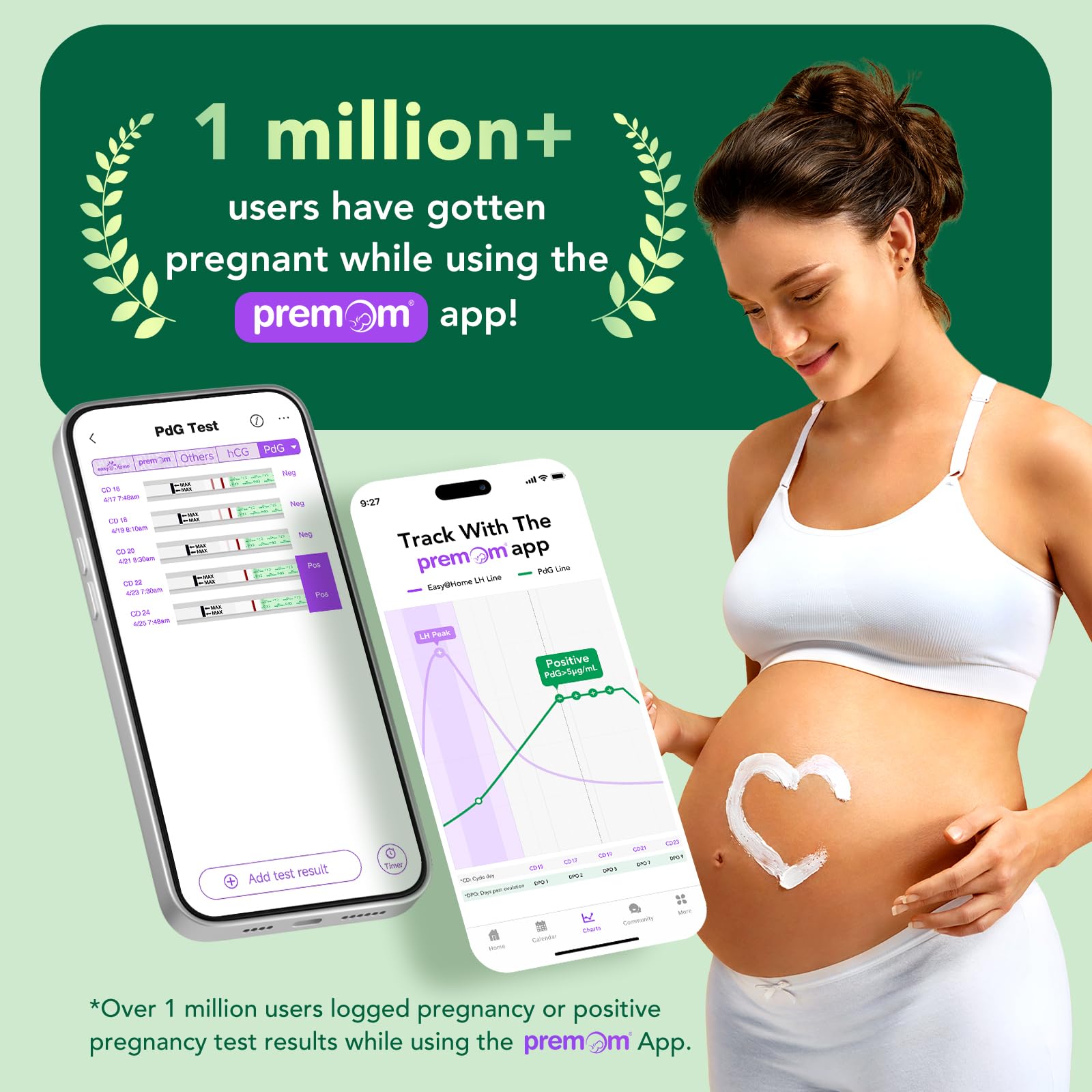 Easy@Home app Premom mostrando datos sincronizados y seguimiento útil