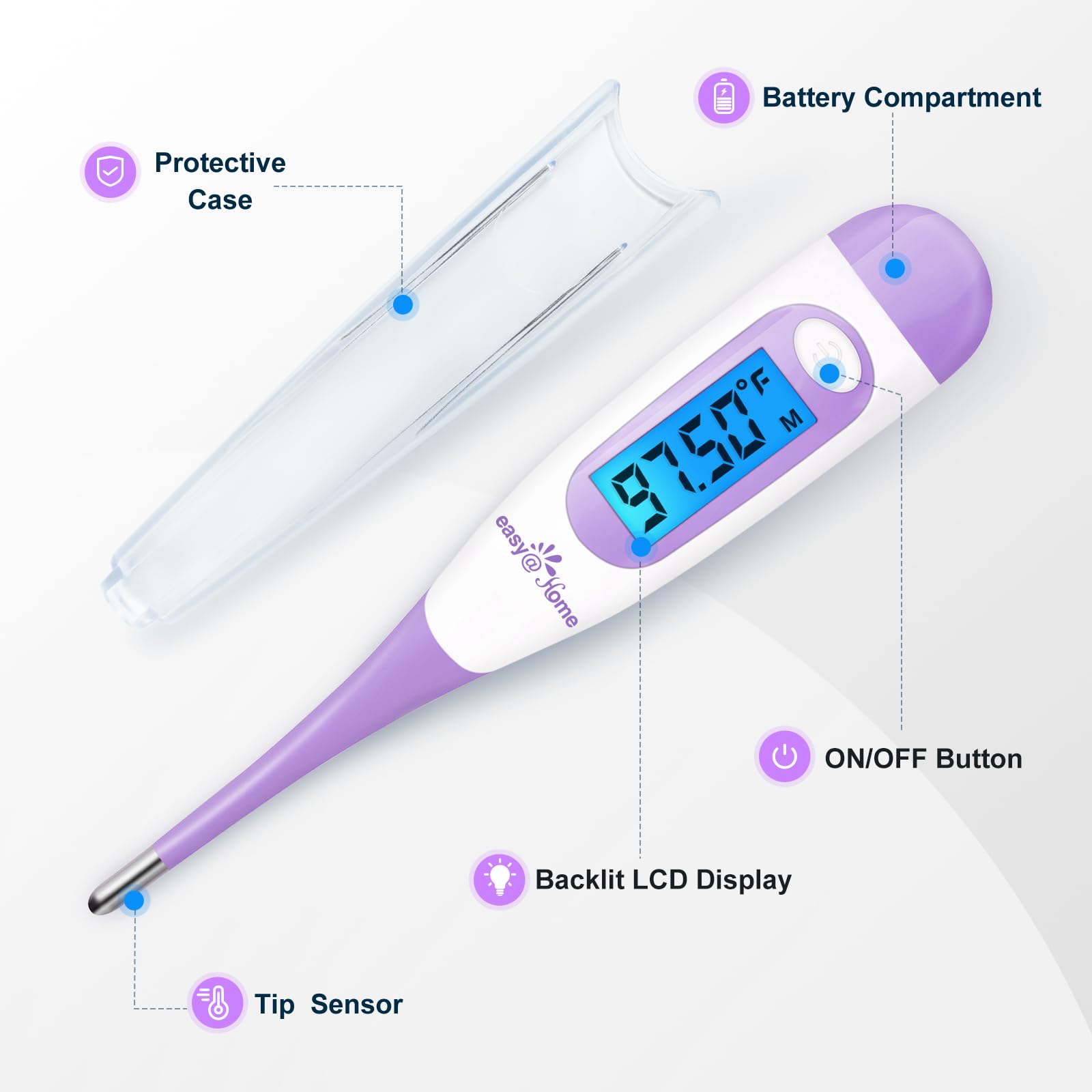 easy@Home mostrando app Premom en tablet para trazado y análisis de temperatura