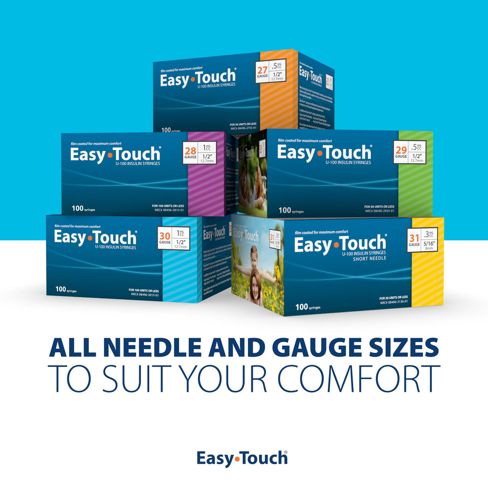 EasyTouch comparación tamaño 1/2 pulgada, referencia de escala