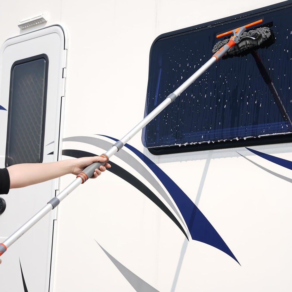 eazer poste extensible desplegado hasta 89" para alcanzar ventanas altas