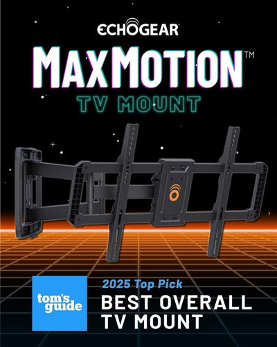 ECHOGEAR side extended mount demonstrating 22-inch reach for flexible viewing benefit