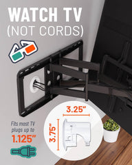ECHOGEAR 6ft extension cord and plug visible for flexible power placement