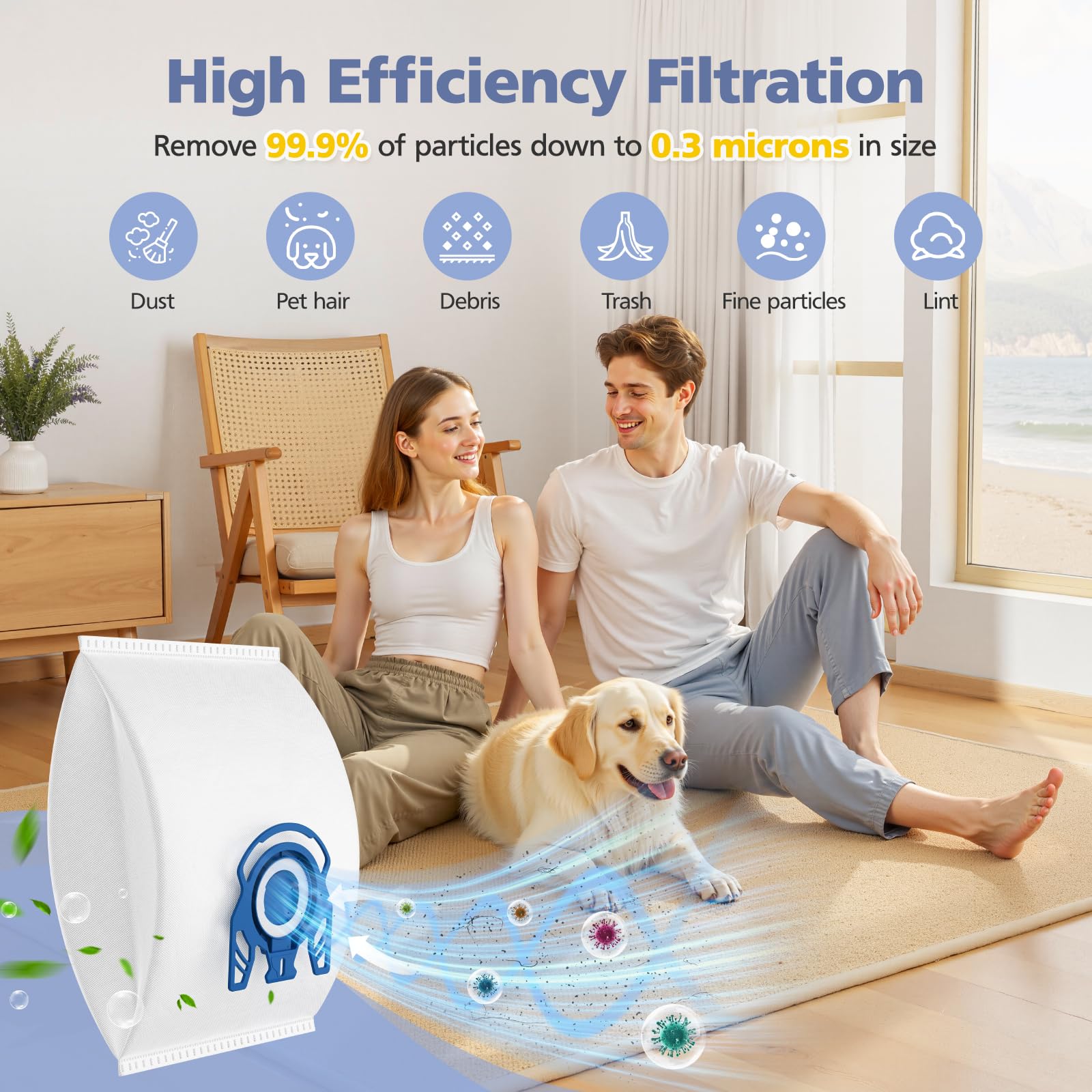 Ecleanfy filtros pre-motor y Super Air Clean incluidos para protección