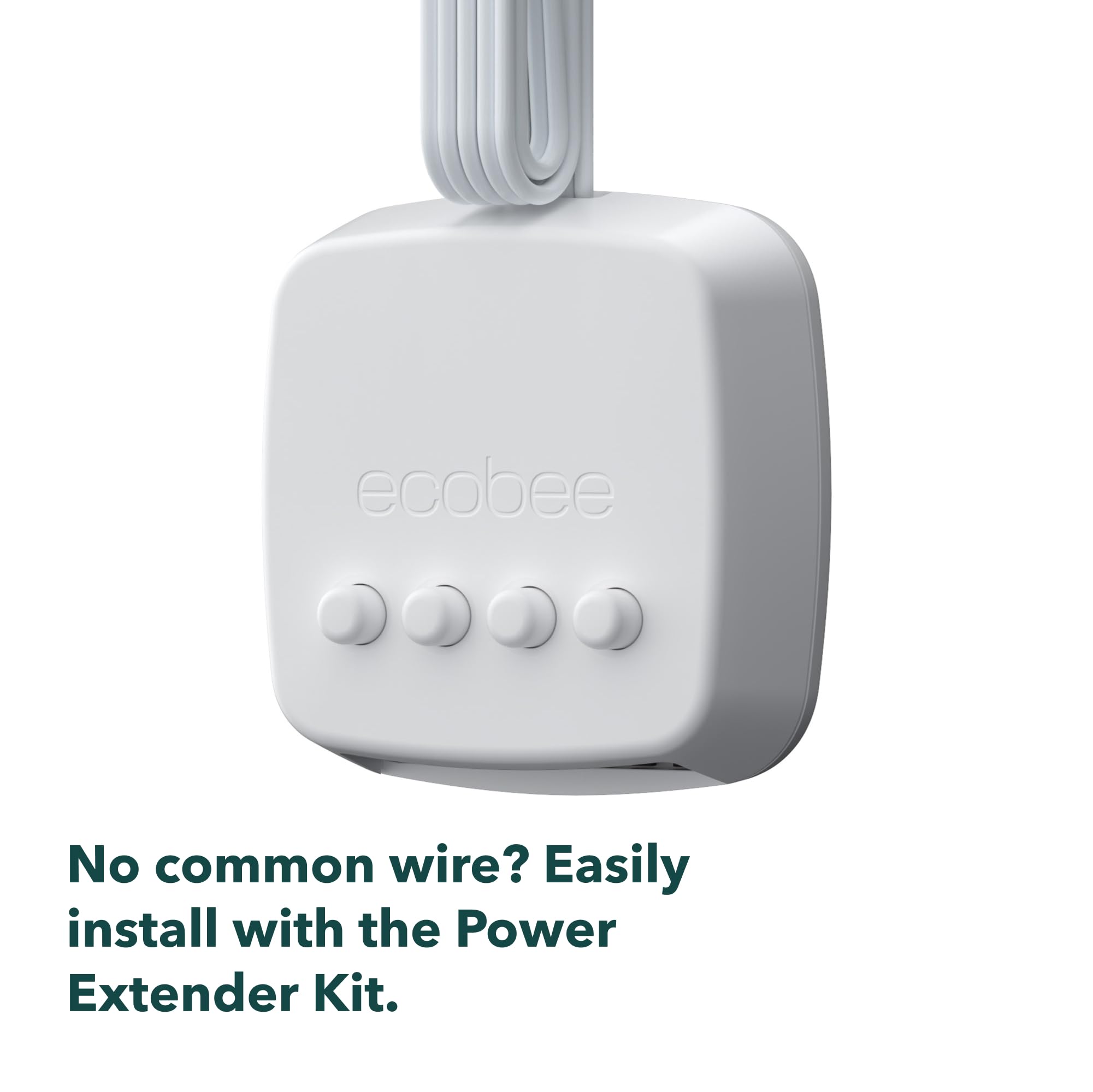 ecobee PEK comparación de tamaño mostrando diseño compacto ecobee