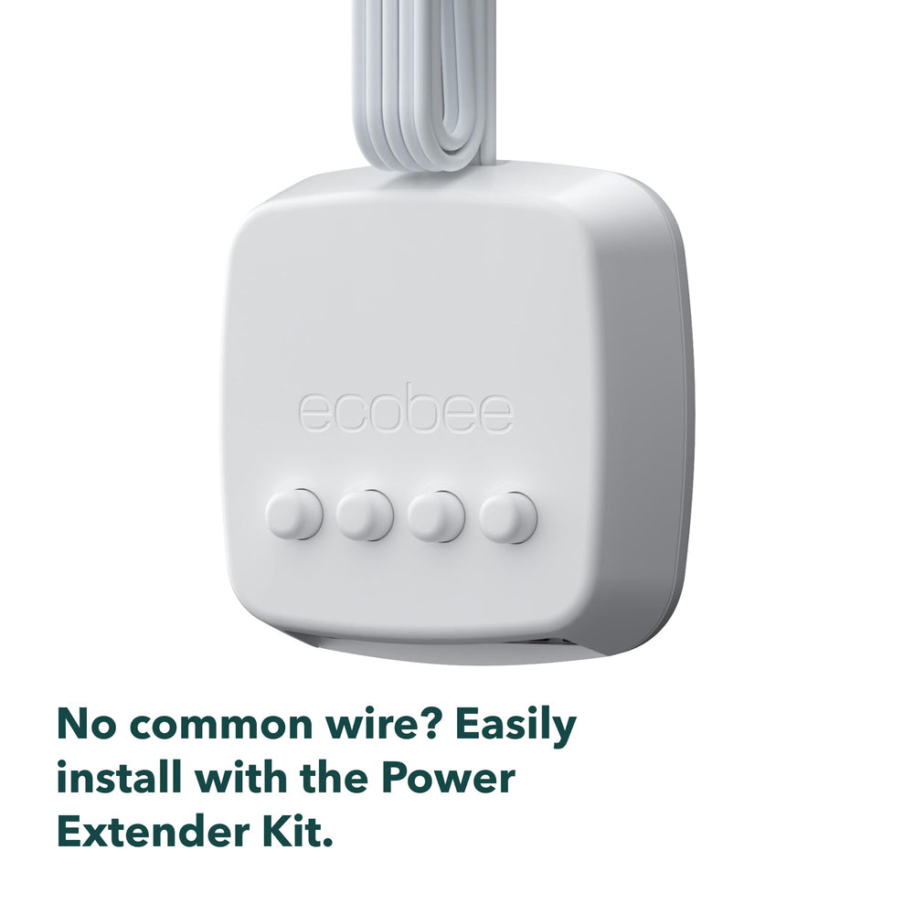 ecobee PEK comparación de tamaño mostrando diseño compacto ecobee