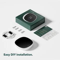 ecobee installed on living room wall demonstrating smart home integration and comfortable climate