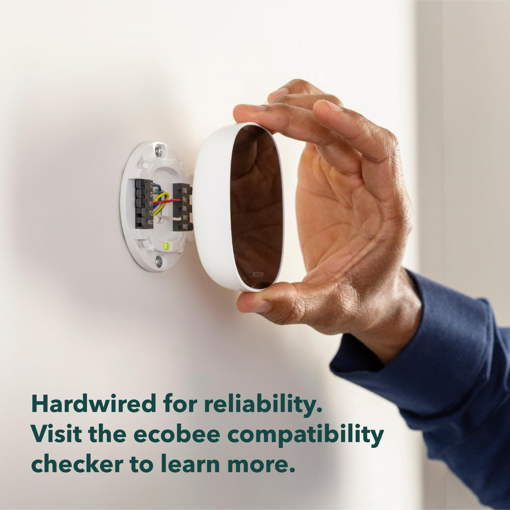 ecobee trim kit detail around thermostat for clean look and hidden wall imperfections benefit
