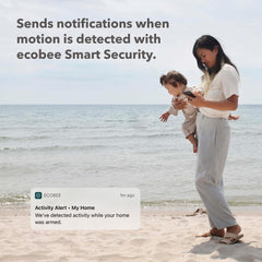 ecobee SmartSensor magnetic satin-steel stand detail for secure and flexible positioning