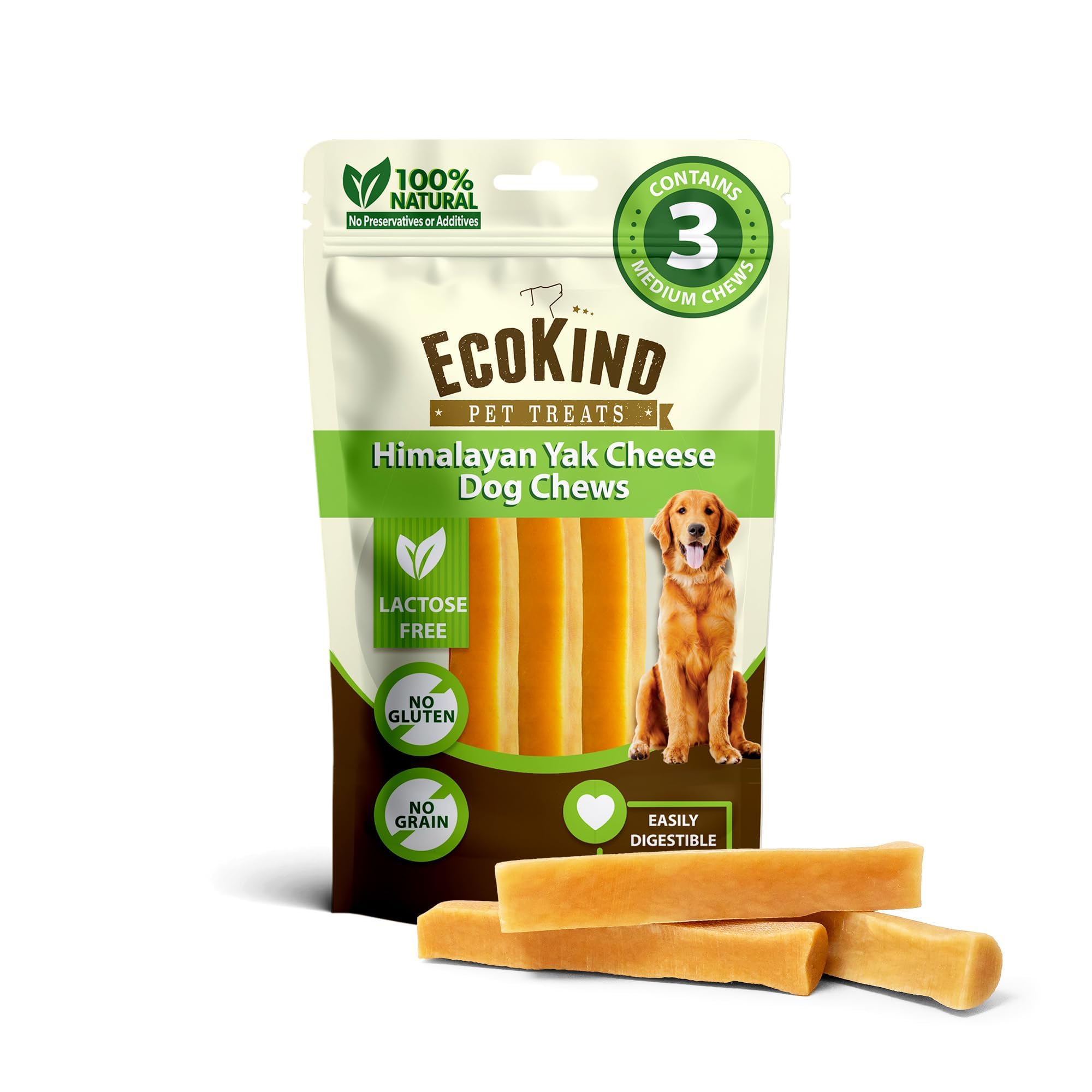 EcoKind hueso frontal del empaque mostrando 3 unidades y atractivo visual