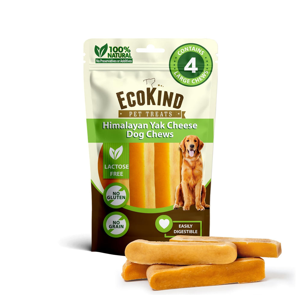 EcoKind envase frontal con yak cheese para perros, muestra natural y confiable