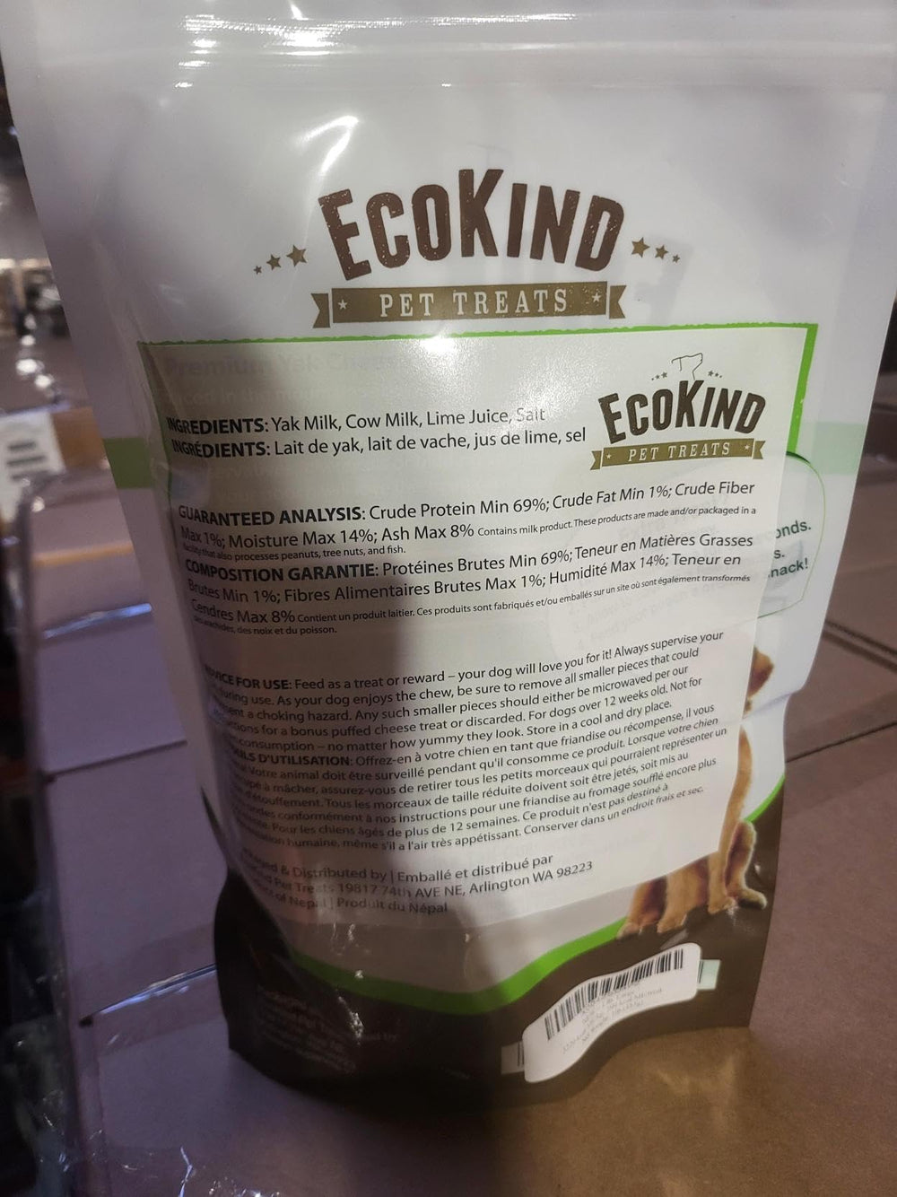 EcoKind etiqueta con ingredientes simples y sin aditivos