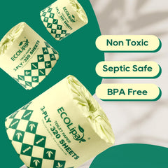 ECOLipak primer plano de la textura del rollo, suave y absorbente