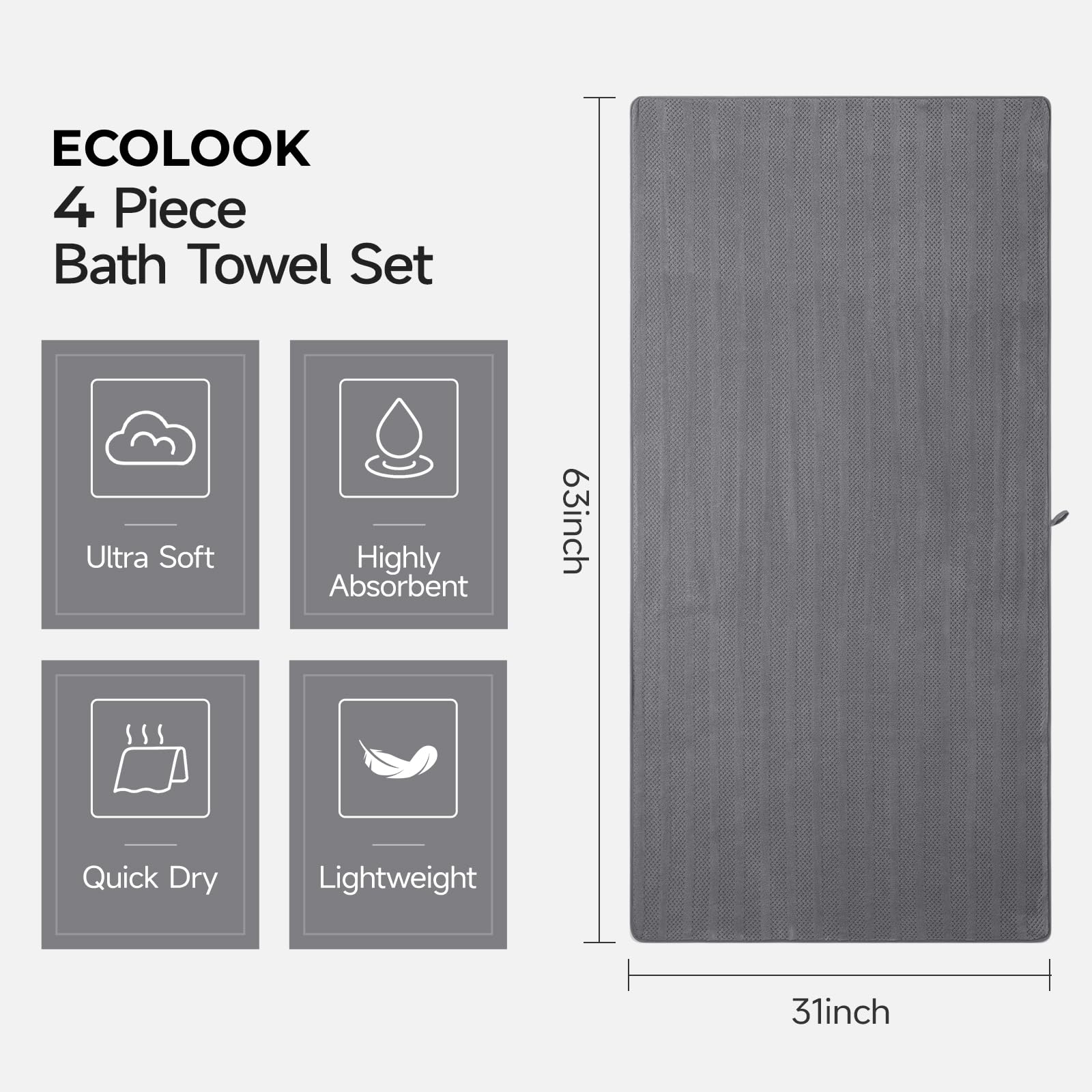 ecolook primer plano de la microfibra destacando textura absorbente