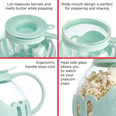 Ecolution Micro-Pop escala junto a taza para ver capacidad de 3 cuartos, ideal familias