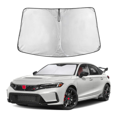 EcoNour parasol frontal para Honda Civic protegiendo interior del calor