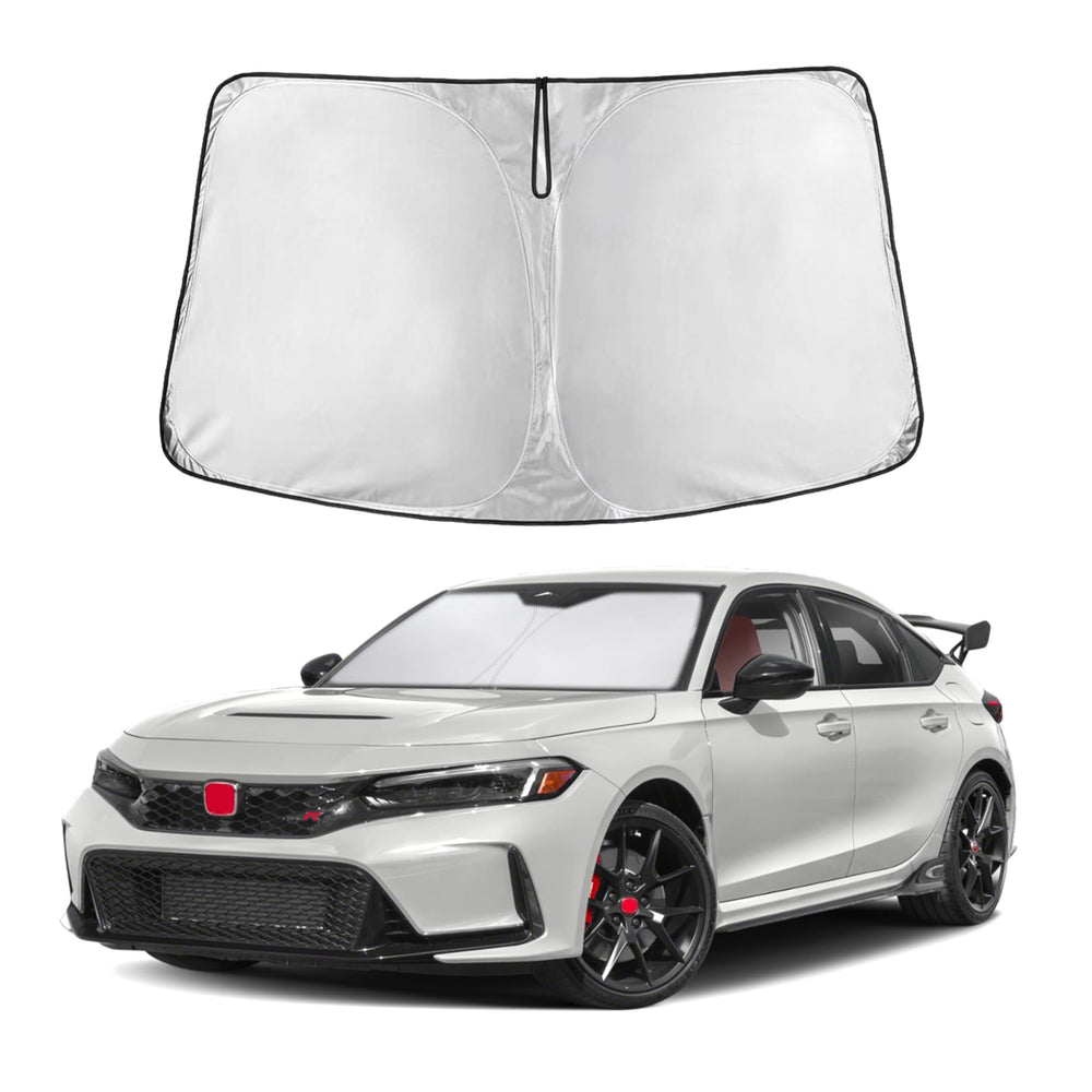 EcoNour parasol frontal para Honda Civic protegiendo interior del calor