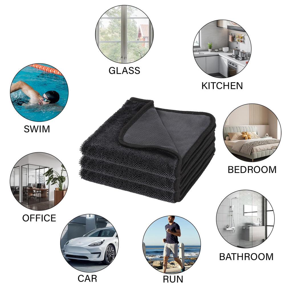 Ecopandy paño secando puerta de ducha, sin marcas