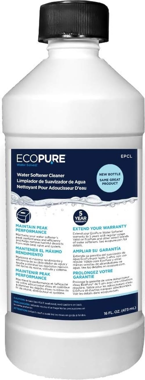 EcoPure envase frontal mostrando la etiqueta y beneficios para mantenimiento