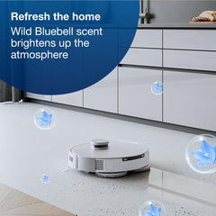 ECOVACS solución dentro de depósito de robot DEEBOT en funcionamiento