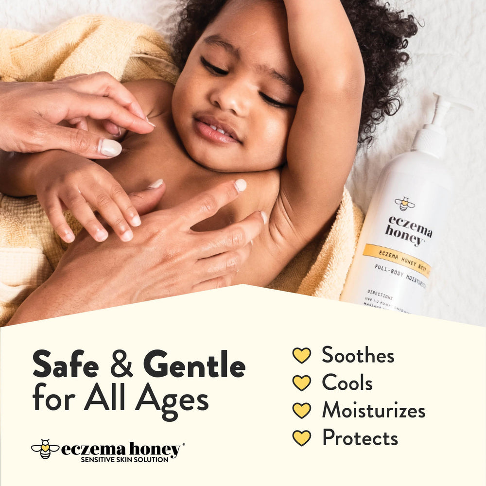 ECZEMA HONEY avena y miel como ingredientes naturales visibles