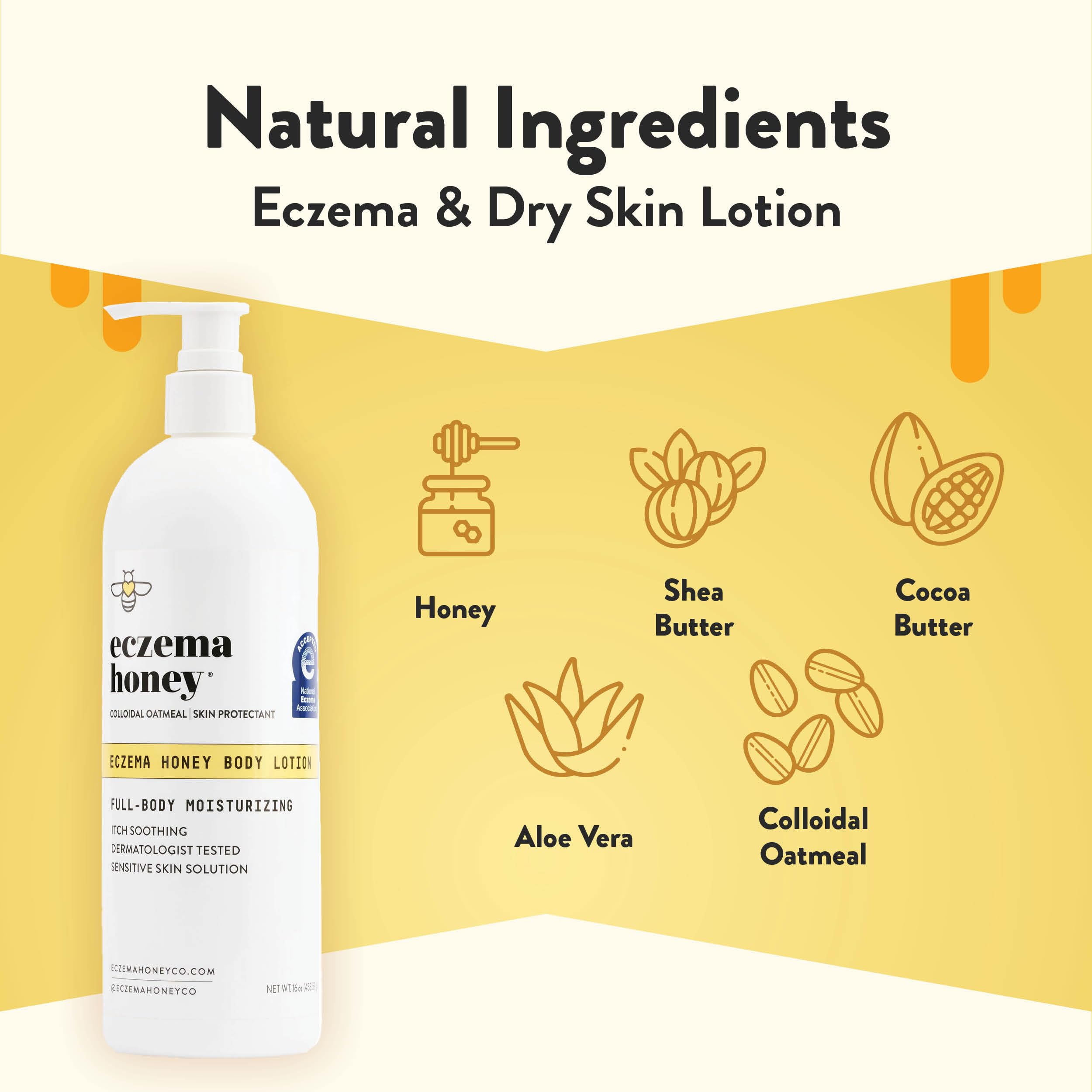 ECZEMA HONEY textura cremosa cerca para absorción rápida