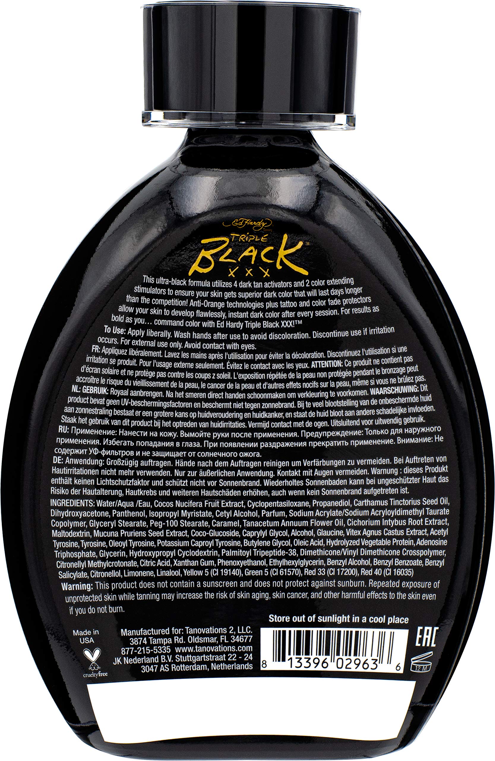 ED HARDY detalle de la textura cremosa Black XXX que facilita aplicación suave