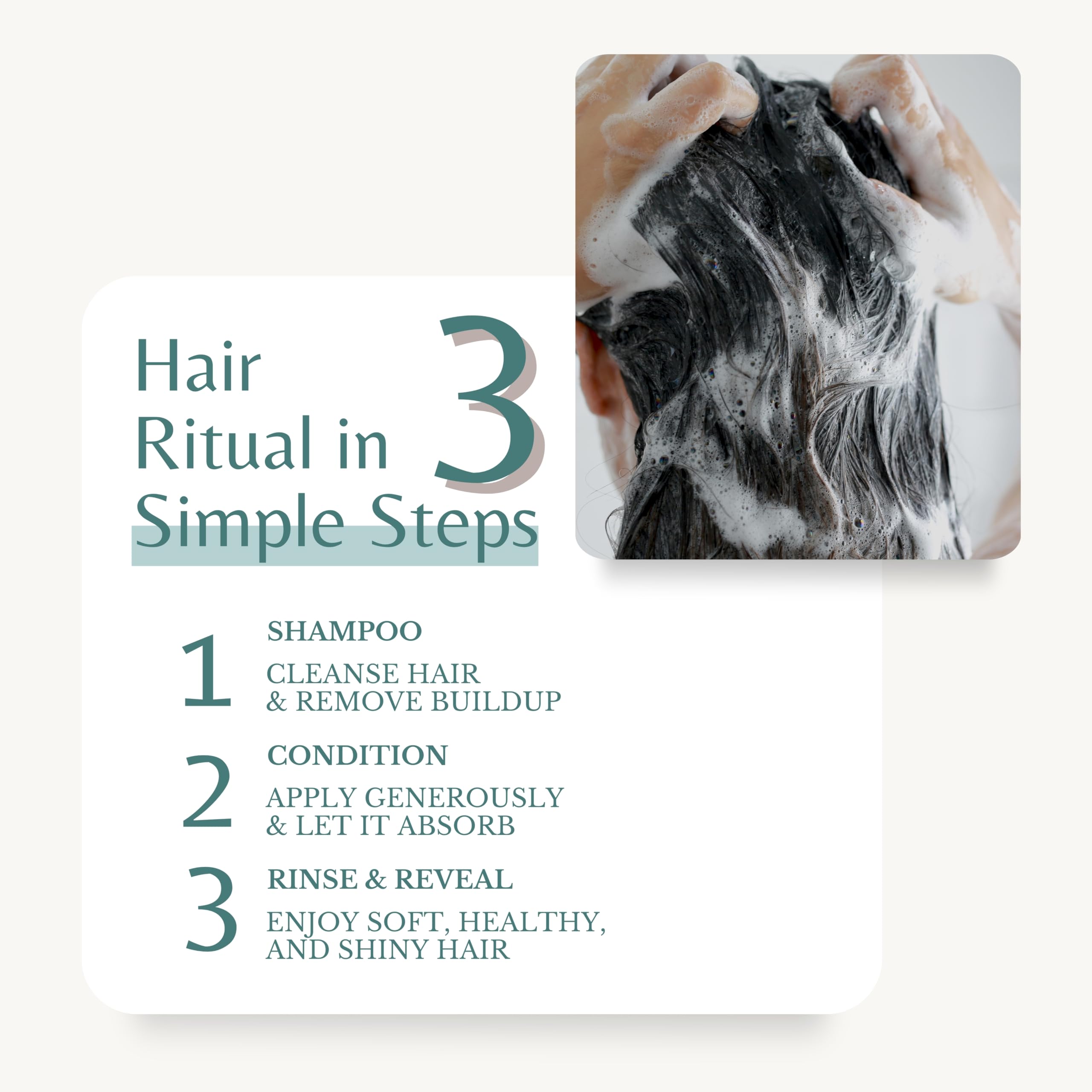 Edenika Botanicals conditioner cream texture showing rich hydration for dry hair