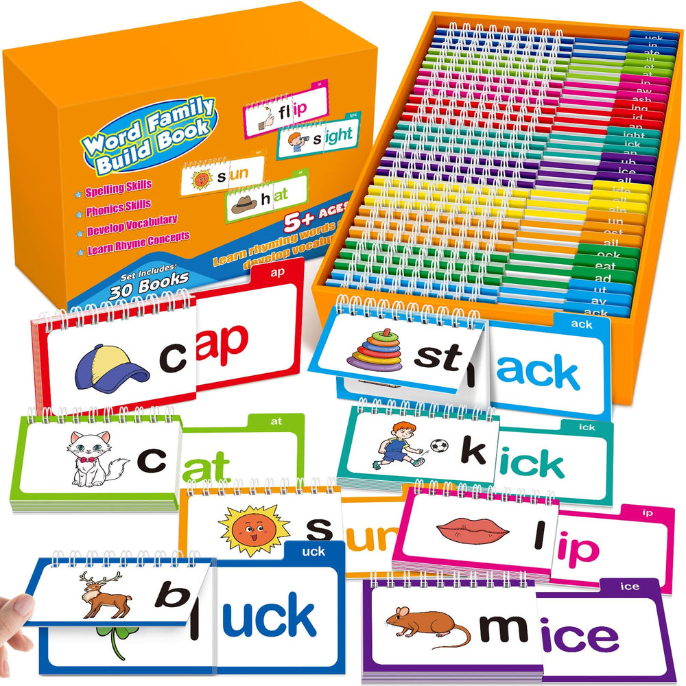 Edulok front cover set showing 30 flip books and learning benefit