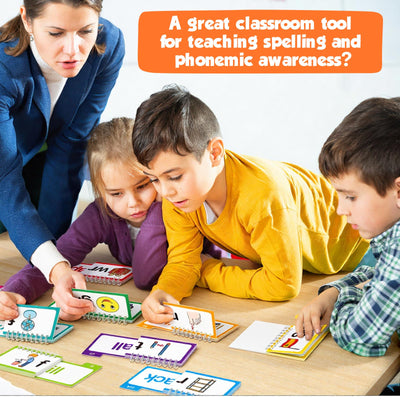 Edulok hand holding a flip book showing compact size and portability