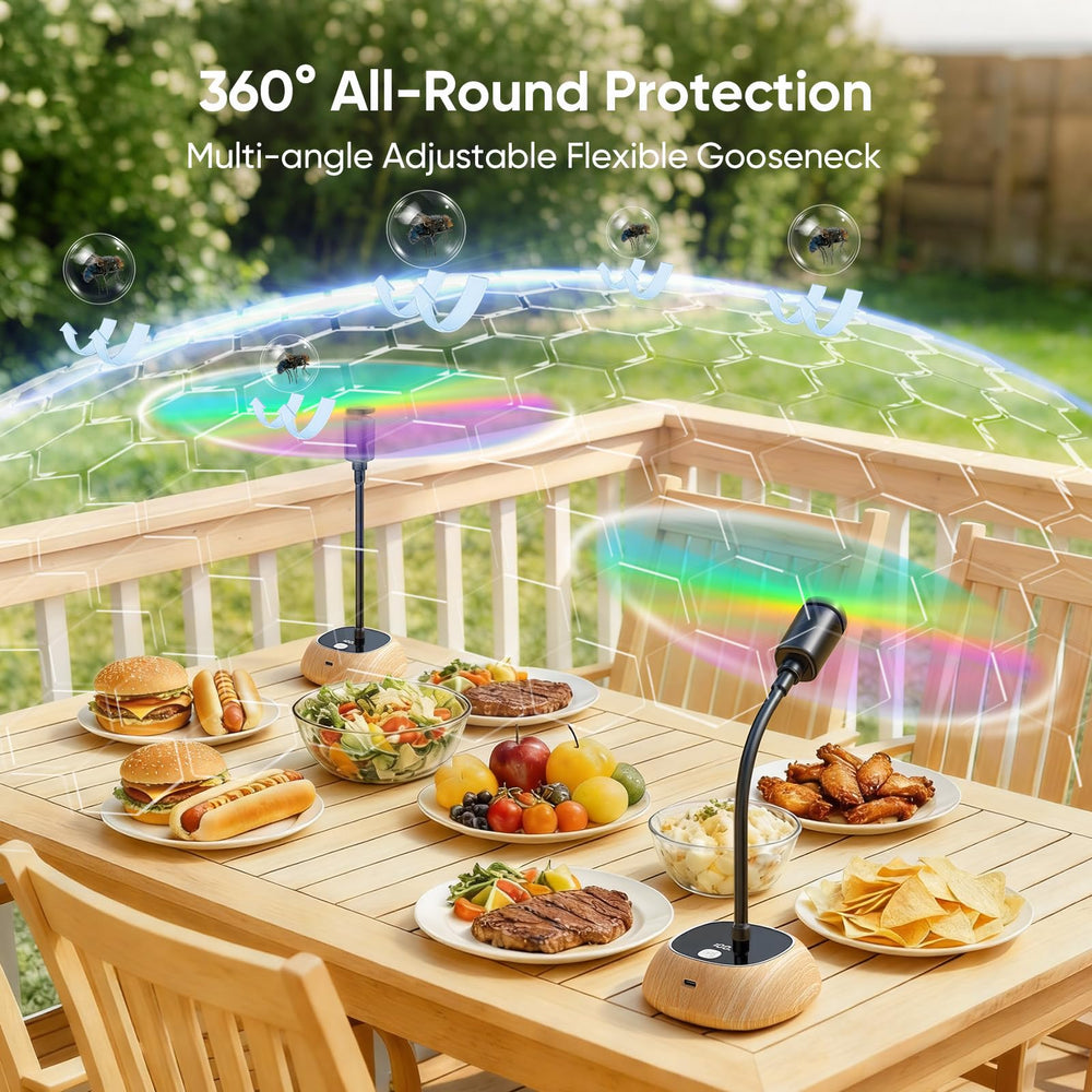 Edvision closeup of holographic PET blades deterring insects safely