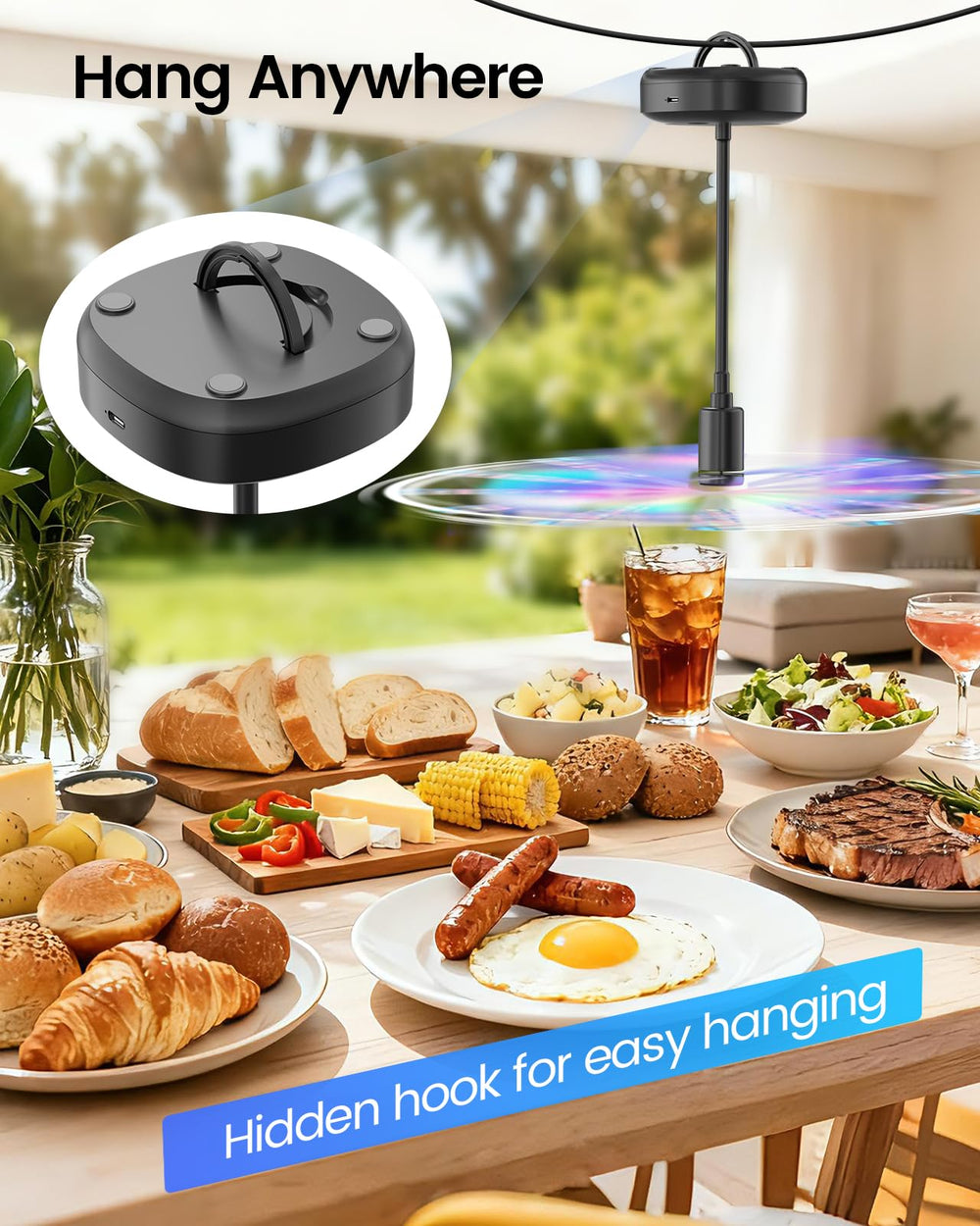 Edvision in use at picnic showing insect‑deterrent cooling benefit