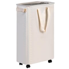 efluky cesto frontal beige mostrando su forma estrecha y ahorro de espacio