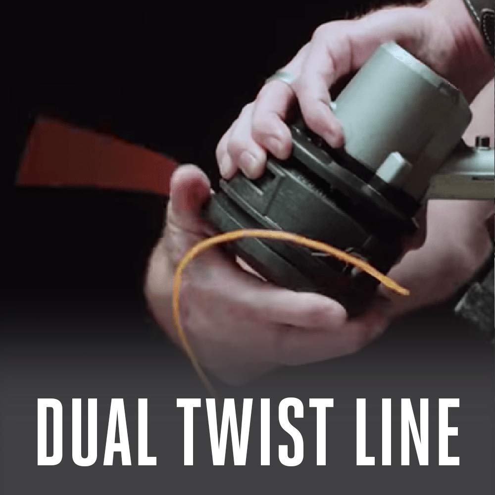 EGO Power+ 2.5Ah battery attached to tool — battery interchangeability advantage