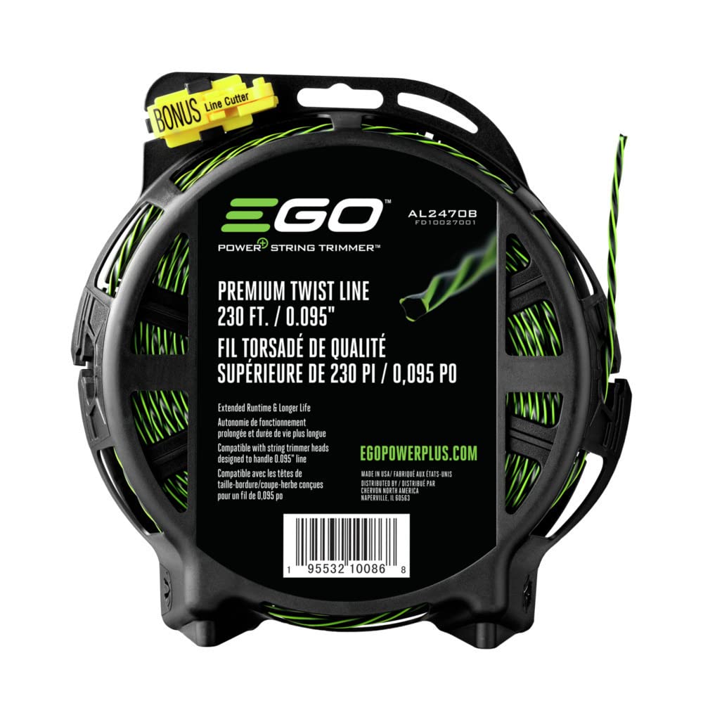 EGO Power+ front packaging showing AL2470B 230 ft and compatibility benefits