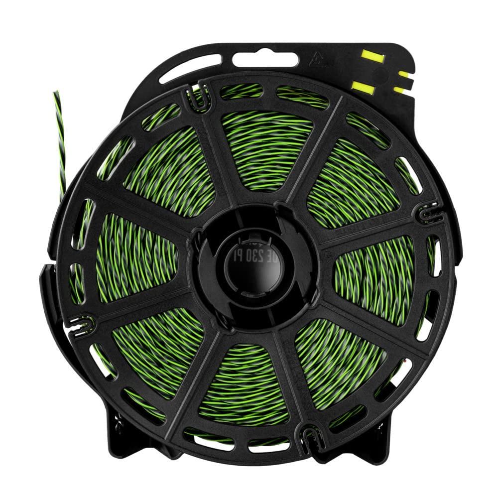 EGO Power+ line loaded in trimmer cutting lawn edge demonstrating cleaner cut and longer runtime