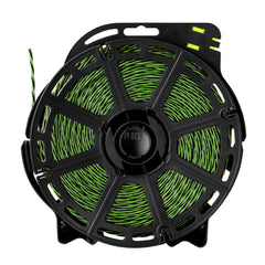 EGO Power+ line loaded in trimmer cutting lawn edge demonstrating cleaner cut and longer runtime