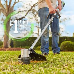 EGO Power+ trimmer Rapid Reload head close-up — fast tool-free line changes
