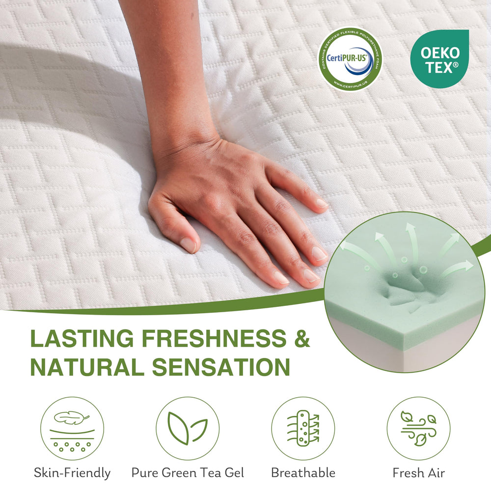 EGOHOME mattress installed on bunk bed illustrating space-saving fit and safety benefit