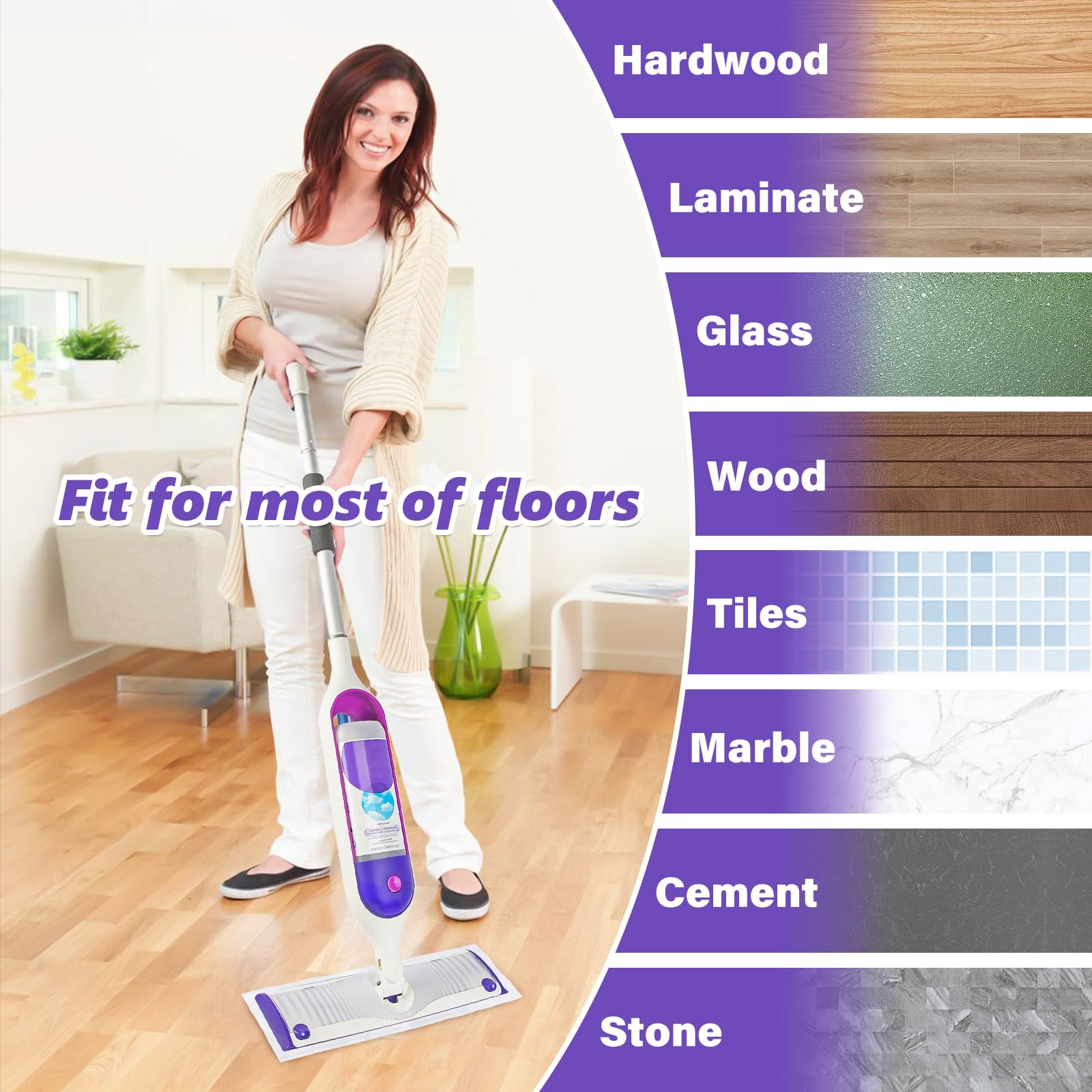 EHADOO comparación del tamaño compatible con mops de 13 a 15 pulgadas para ajuste seguro