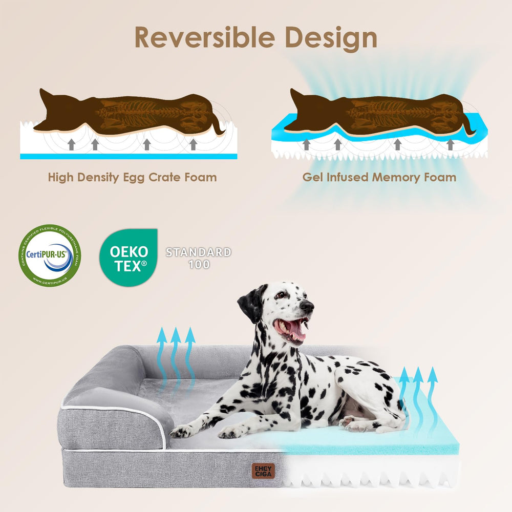 EHEYCIGA three-sided bolster side view demonstrating head and neck support for restful sleep
