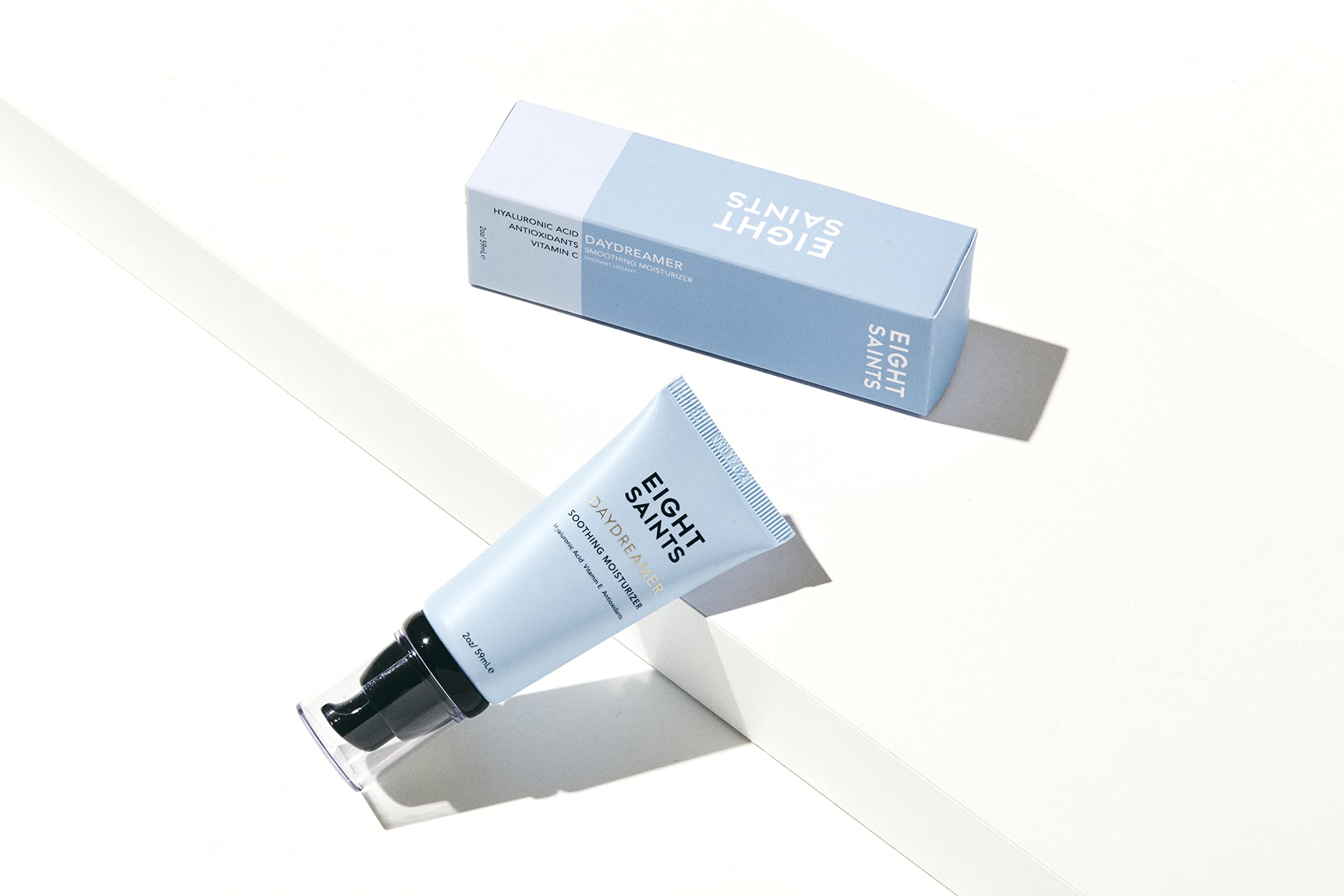 Eight Saints Daydreamer texture on hand demonstrating lightweight, fast-absorbing finish for quick wear