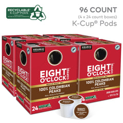 Eight O'Clock Coffee cápsula K-Cup en primer plano con diseño y facilidad de uso