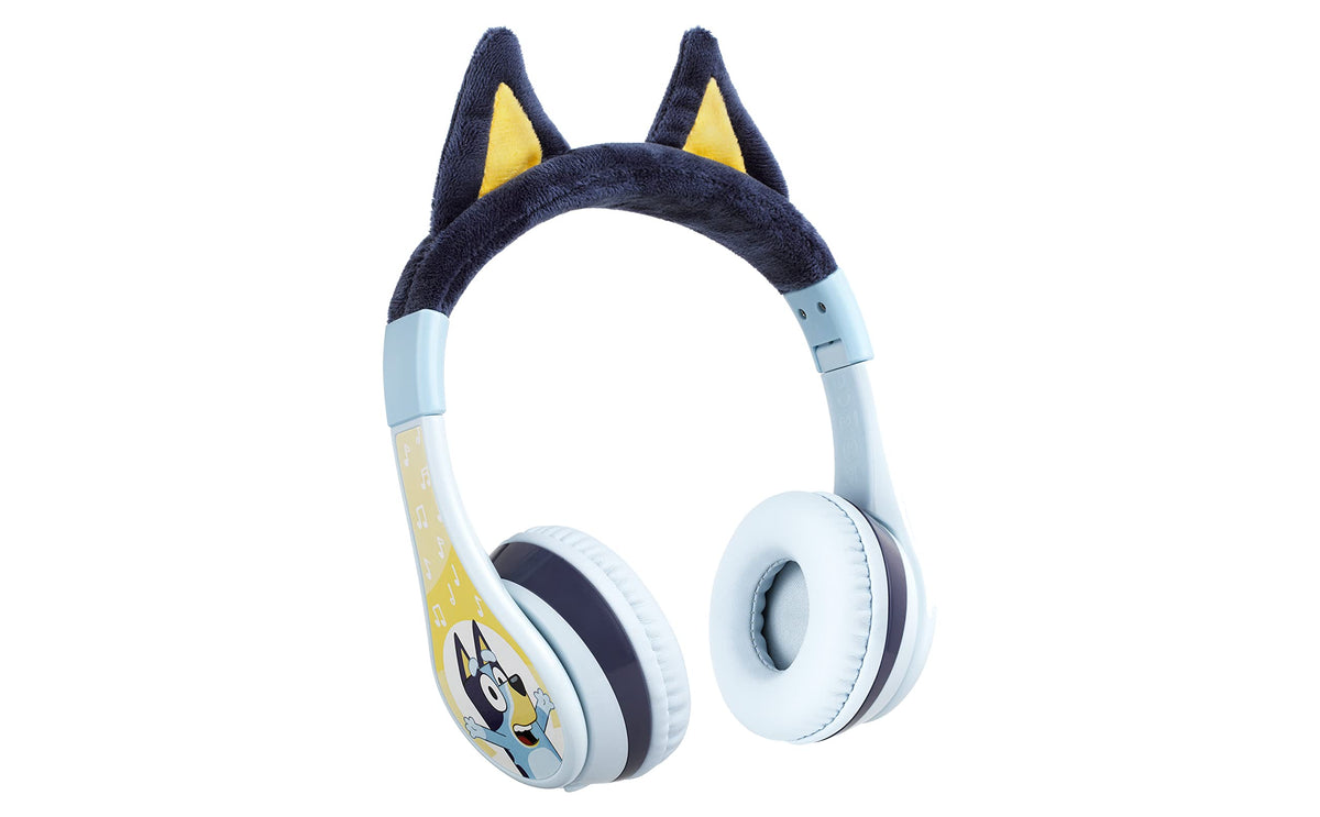 eKids Bluey frontal del auricular con diseño infantil y ajuste seguro