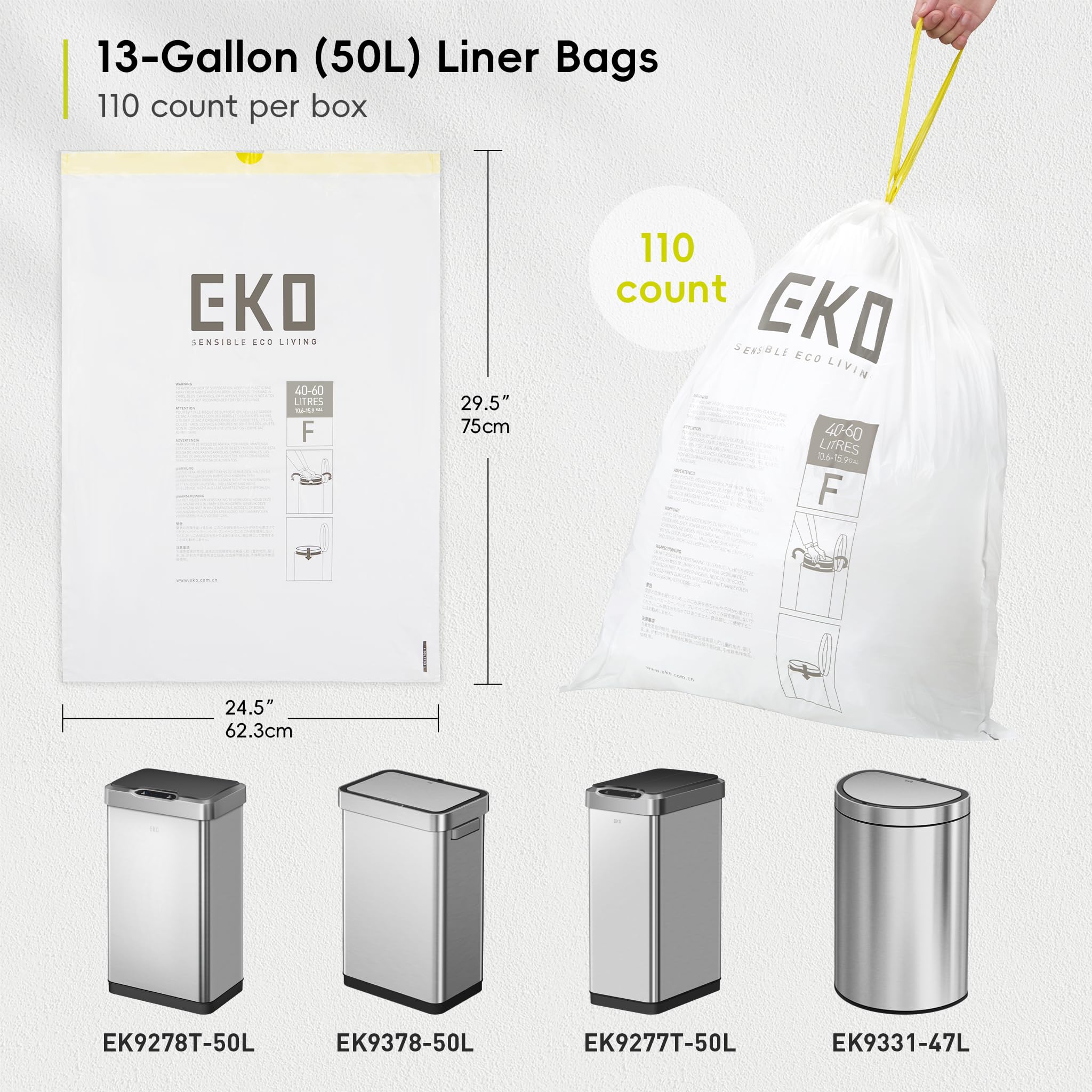 EKO uso en cocina cambiando bolsa rápidamente sin ensuciarse