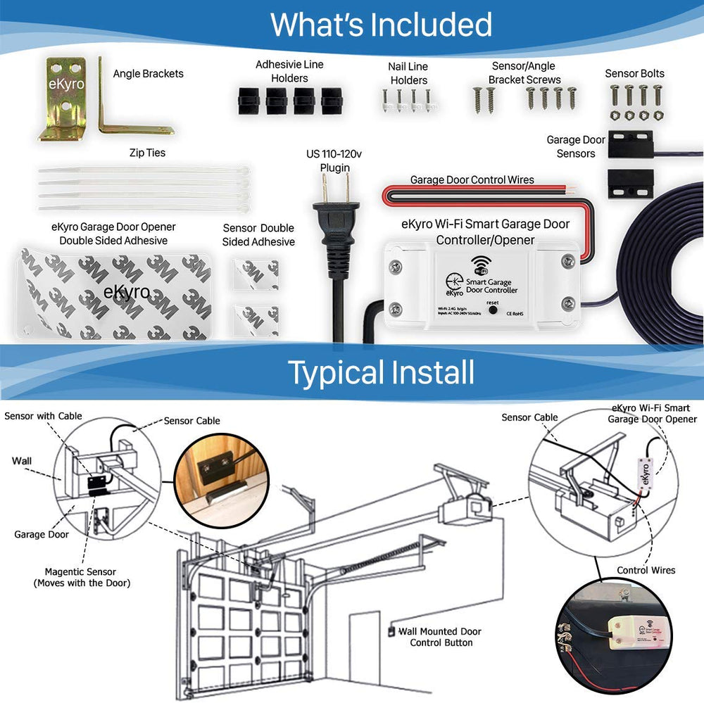 eKyro installed in a garage lifestyle scene offering remote security