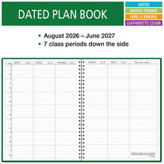 Elan Publishing Company vista interna con días arriba y siete periodos para planificación clara