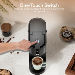 Electactic preparando cápsula K-Cup para café rápido y limpio
