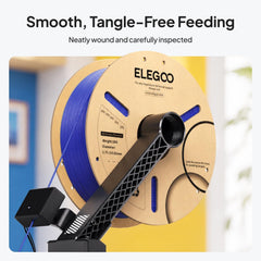 ELEGOO filamento PLA carrete alimentándose en impresora 3D, alimentación estable
